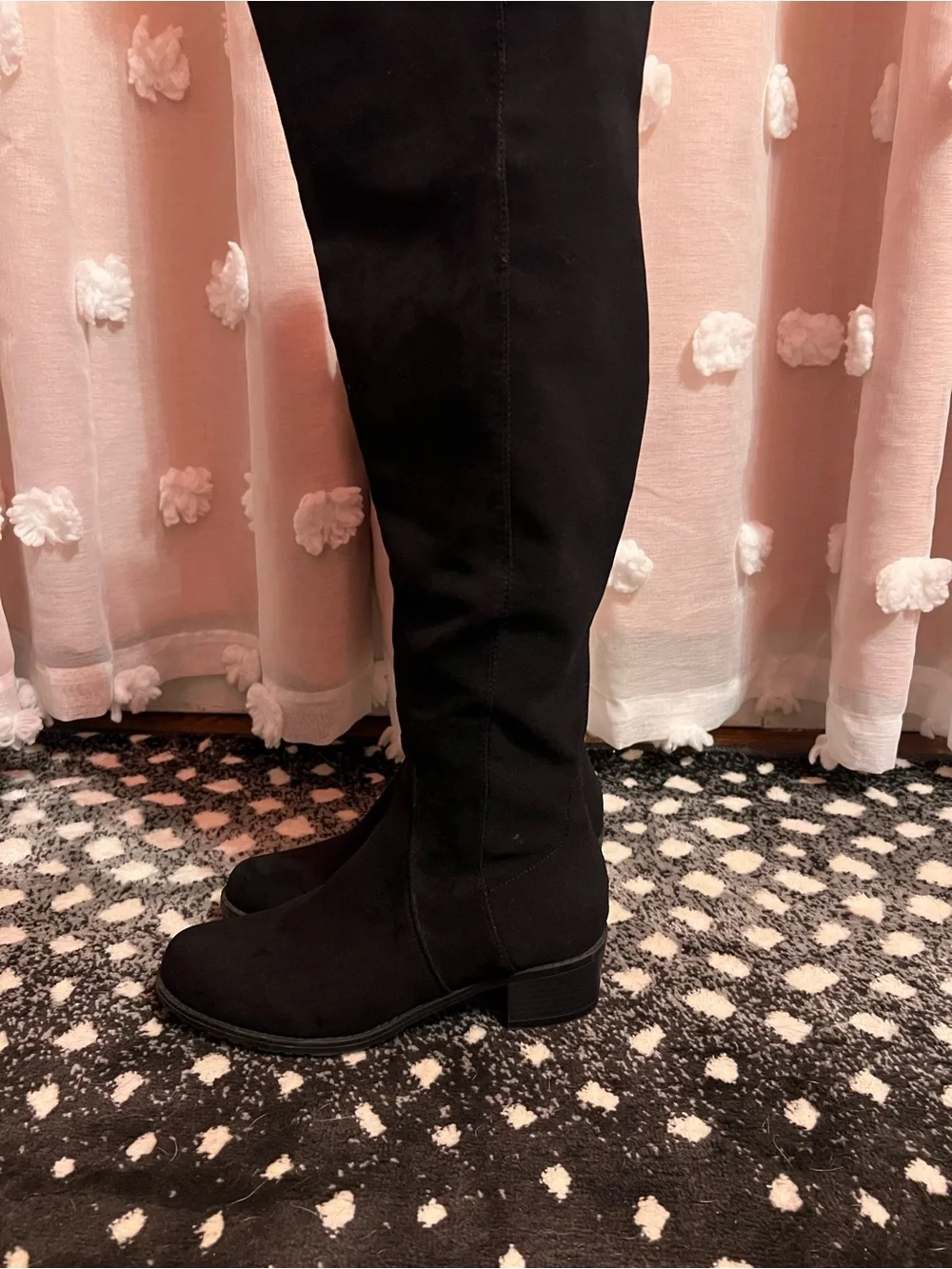 Unisa Suede Black Tall Women's Knee-High Boots